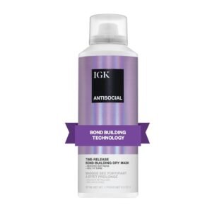 IGK Antisocial Dry Hair Mask – Leave-in Overnight Mask | Hair Bond-Building Treatment for Dry Hair | Overnight Hydration & Shine | Repairs, Softens & Perfect for Extensions
