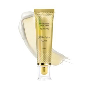 FACE’S CANADA Strobe Cream Primer, Hyaluronic Acid & Moisturizer Shea Butter, Highlighter Intense Hydration Flawless Radiant Dewy Skin For Illuminating & Glowing Makeup Base, 30g (1.05 Oz) – Gold