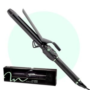 MINT Professional Extra Long Hair Curling Iron 1 inch | 2-Heater Ceramic Long Barrel Curling Iron | 1 Inch Curling Iron Hair Curler for Small to Medium Curls | International Dual Voltage