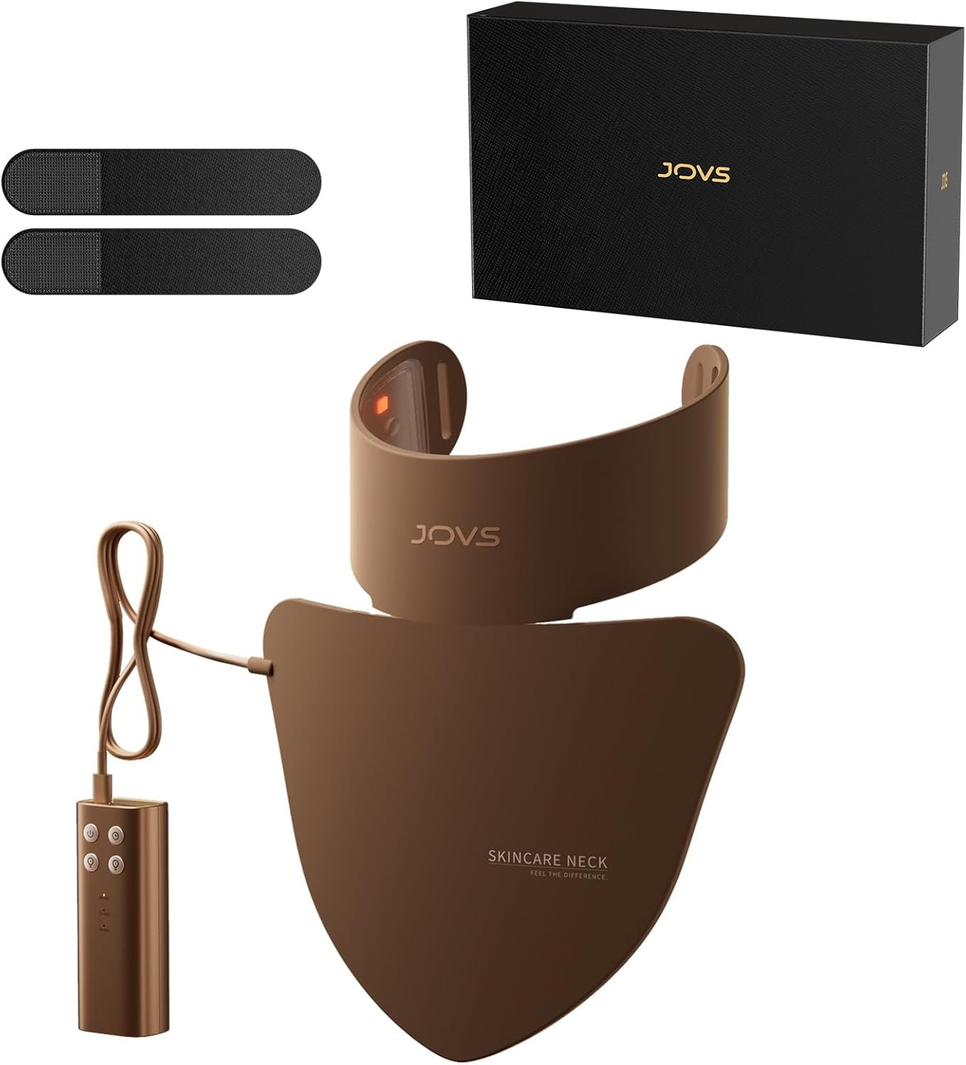 JOVS LED Neck & Chest Mask, LED Red Light Therapy for Neck, 66 LED Light Beams and 630nm Red Light Therapy for Neck Decollete Chest Body, Skin Care Device at Home and Travel