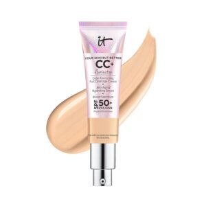 IT Cosmetics Your Skin But Better CC+ Cream Illumination – Color Correcting Cream, Full-Coverage Foundation, Hydrating Serum & SPF 50+ Sunscreen Radiant Finish 1.08 fl oz
