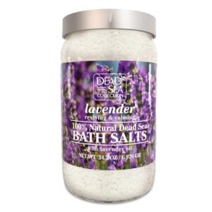 Dead Sea Collection Bath Salts with Lavender – Pure Dead Sea Salt and Lavender Oil – Nourishing Soothing and Relaxing Skin and Muscle – 34.2 Oz