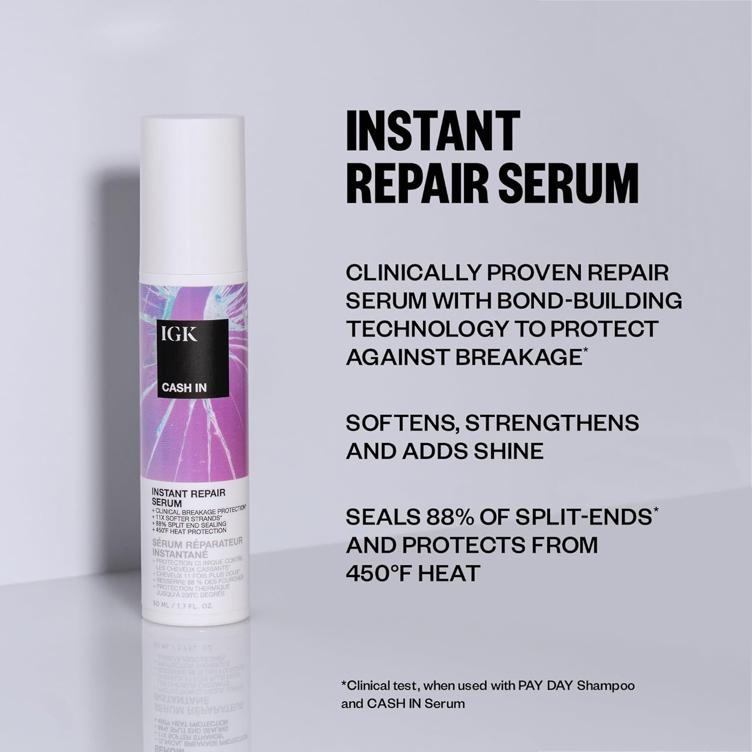 IGK Cash In Instant Repair Serum 50 ml / 1.7 oz - Image 2