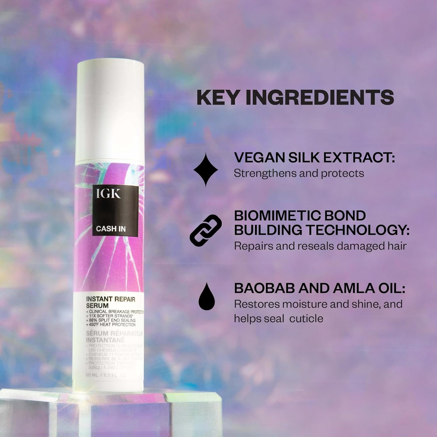 IGK Cash In Instant Repair Serum 50 ml / 1.7 oz - Image 3