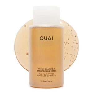 OUAI Detox Shampoo – Clarifying Shampoo for Build Up, Dirt, Oil, Product and Hard Water – Apple Cider Vinegar & Keratin for Clean, Refreshed Hair – Sulfate-Free Hair Care (10 oz)