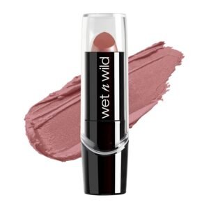 wet n wild Silk Finish Lipstick, Hydrating Rich Buildable Lip Color, Formulated with Vitamins A,E, & Macadamia for Ultimate Hydration, Cruelty-Free & Vegan – Dark Pink Frost