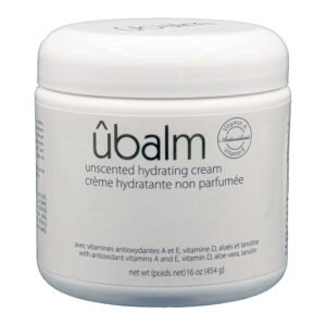 ubalm White – Unscented Hydrating Cream, Salon Formula for Very Dry Skin (16 fl oz) by makers of Original Udder Balm