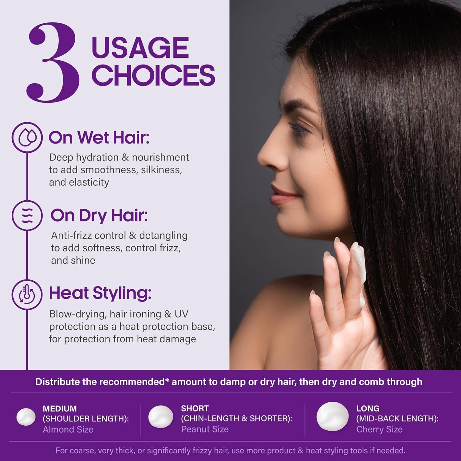 Hydrating Hair Serum for Frizzy and Damaged Hair - Keratin Hair Treatment for Dry Damaged Hair w/ Biotin, Castor Oil, Rosemary Oil, Hair Heat Protectant & Anti Frizz Hair Serum For Frizzy Hair, 5 Oz - Image 7