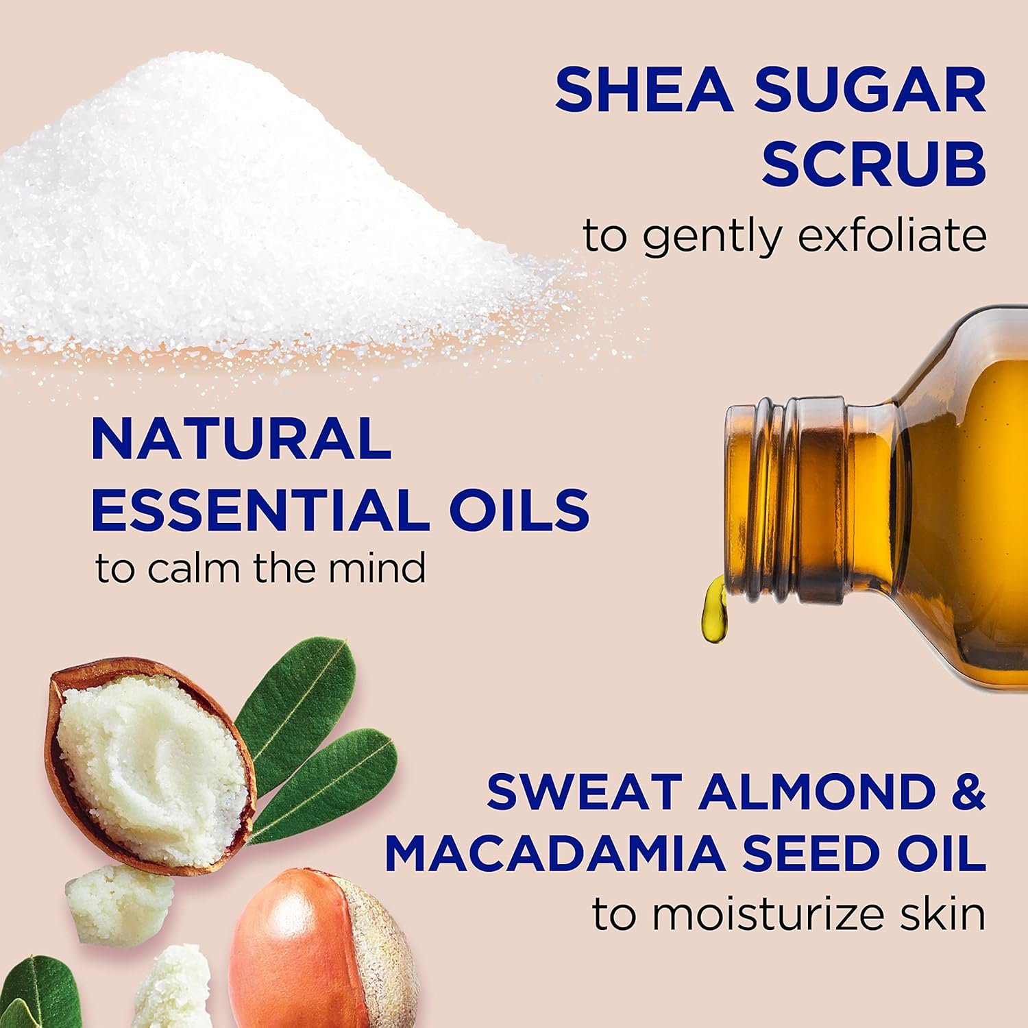 Dr Teal's Shea Sugar Body Scrub, Shea Butter with Almond Oil & Essential Oils, 19 oz (Pack of 3) - Image 3