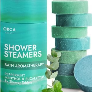 Shower Steamers Aromatherapy – Relaxation Gifts for Women, Shower Bombs, Unique Spa Gifts Shower Tablets, Stocking Stuffers for Women & Men (Peppermint and Eucalyptus Scent 8PC)