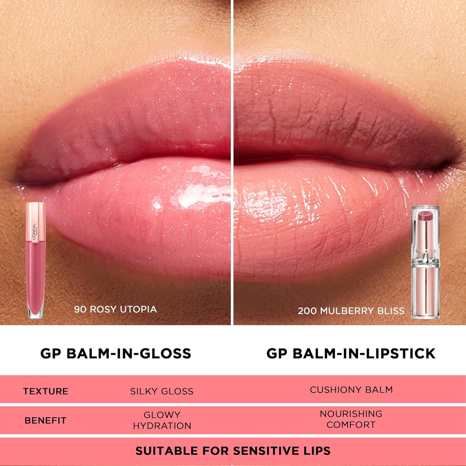 L'Oreal Paris Glow Paradise Hydrating Balm-in-Lipstick with Pomegranate Extract, Nude Heaven, 0.1 Oz - Image 5