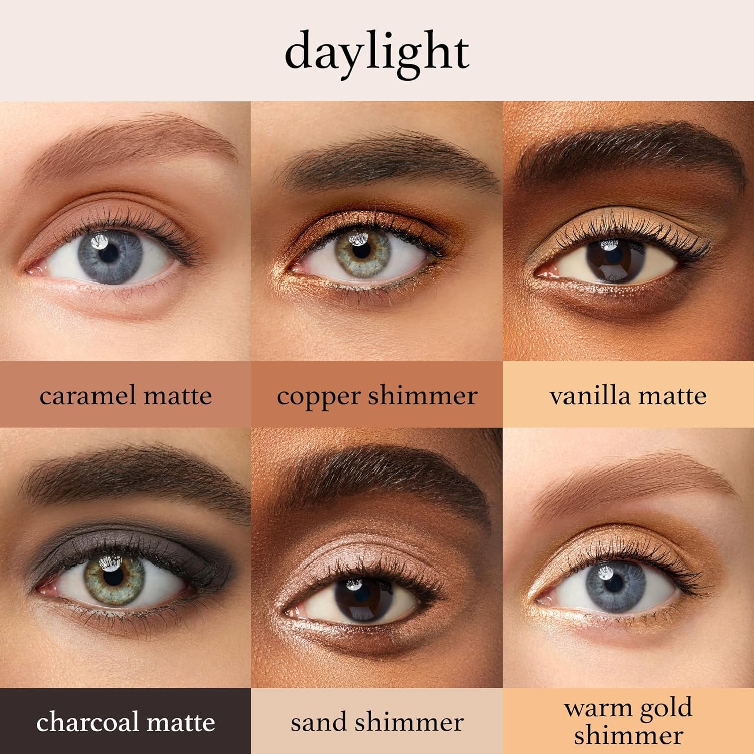 Julep Eyeshadow 101 Palette-Style Crème-to-Powder Waterproof Eyeshadow Sticks – Daylight – Long-Lasting, Crease-Proof, 6 Piece Eyeshadow Set with Built-in Smudger - Image 3