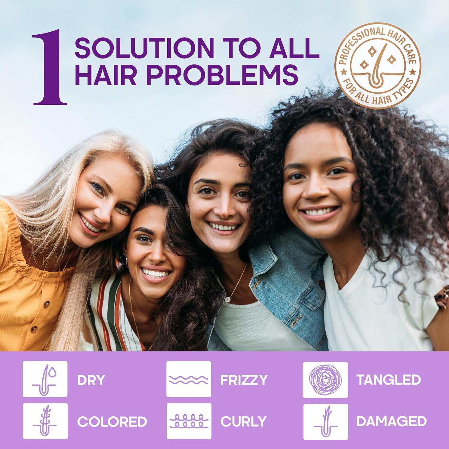 Hydrating Hair Serum for Frizzy and Damaged Hair - Keratin Hair Treatment for Dry Damaged Hair w/ Biotin, Castor Oil, Rosemary Oil, Hair Heat Protectant & Anti Frizz Hair Serum For Frizzy Hair, 5 Oz - Image 5