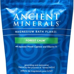 Ancient Minerals Magnesium Bath Flakes Forest Calm – Resealable Magnesium Bag of Zechstein Chloride Alternative to Epsom Bath Salt (1.65 lb)
