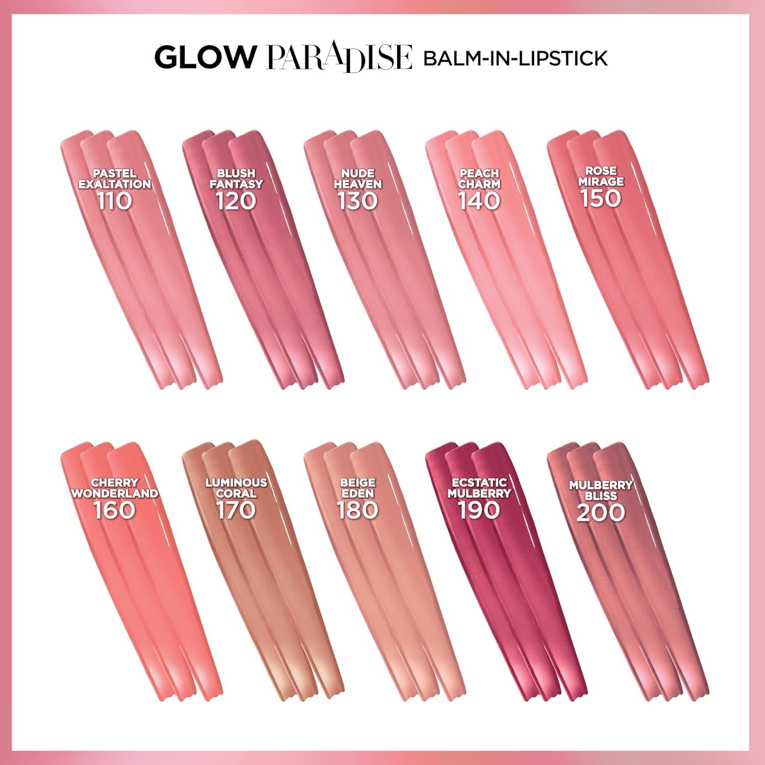 L'Oreal Paris Glow Paradise Hydrating Balm-in-Lipstick with Pomegranate Extract, Nude Heaven, 0.1 Oz - Image 4